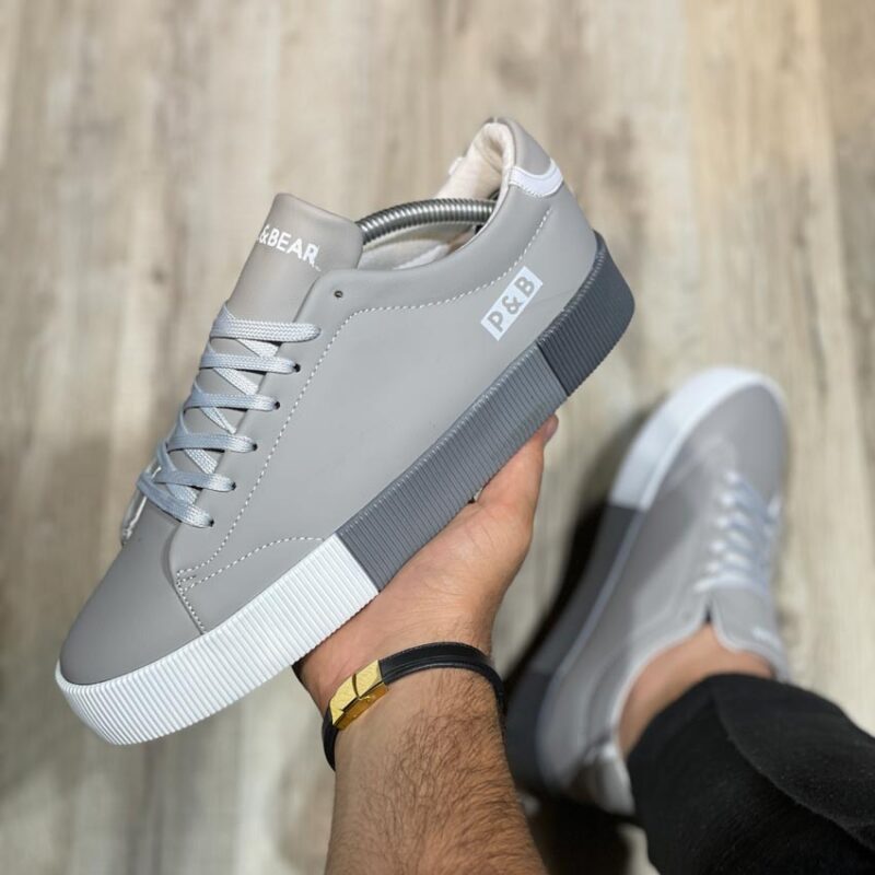 کفش کتونی مردانه مدل پول اند بیر pull&bear طوسی 41 تا 44 - Image 4