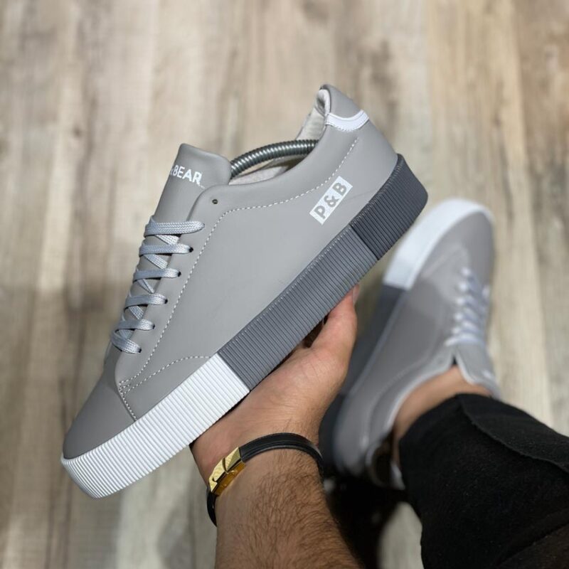 کفش کتونی مردانه مدل پول اند بیر pull&bear طوسی 41 تا 44 - Image 3