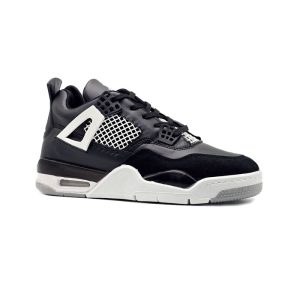 کفش کتانی ساقدار مردانه سفید مشکی Nike air jordan 4 کد 717345