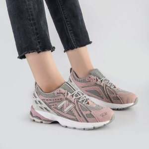 کفش و کتانی اسپرت زنانه و دخترانه مدل نیوبالانس NEW BALANCE رنگ طوسی صورتی کد M371