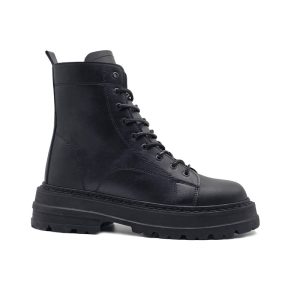 بوت مردانه مدل برشکا BERESHKA زیپدار چرم رنگ مشکی کد EF209