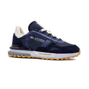 کفش و کتانی مردانه چرم طبیعی مدل لاگوست LACOSTE رنگ سرمه ای کد 43335