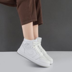 کفش و کتانی رنگ سفید مدل نایک NIKE Jordan 1 ساقدار کد 71614