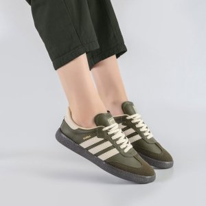 کفش و کتانی زنانه و دخترانه مدل آدیداس سامبا ADIDAS_SAMBA رنگ کرم یشمی کد F101