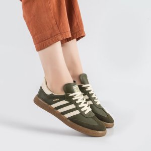 کفش و کتانی زنانه و دخترانه مدل آدیداس سامبا ADIDAS_SAMBA رنگ کرم یشمی کد F100