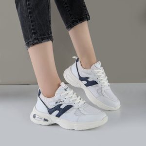کفش و کتانی زنانه مدل فشیون FASHION رنگ سفید سرمه ای کد M390
