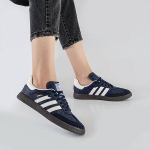 کفش و کتانی زنانه و دخترانه مدل آدیداس سامبا ADIDAS_SAMBA رنگ سرمه ای سفید کد F116
