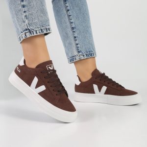 کفش و کتانی ونس راحتی زنانه و دخترانه رنگ قهوه ای کد M803