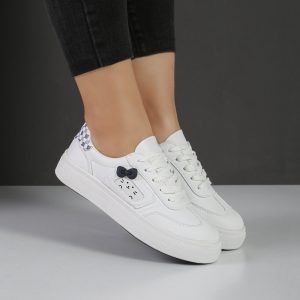 کفش اسپرت و راحتی زنانه و دخترانه رنگ سفید کد M807