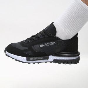 کفش و کتانی مردانه چرم طبیعی مدل لاگوست LACOSTE رنگ مشکی کد 43330