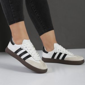 کفش و کتانی زنانه و دخترانه مدل آدیداس ADIDAS رنگ سفید مشکی کد M810