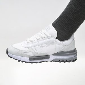 کفش و کتانی مردانه چرم طبیعی مدل لاگوست LACOSTE رنگ سفید کد 43331