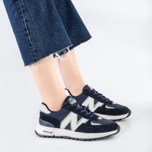 کفش و کتانی زنانه و دخترانه مدل نیوبالانس NEWBALANCE رنگ سرمه ای سفید کد M677