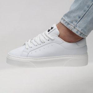 کفش و کتانی روزمره و راحتی مردانه مدل برشکا BERESHKA رنگ سفید کد 41239