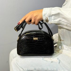 کیف دوشی دستی زنانه و دخترانه رنگ مشکی کد C204