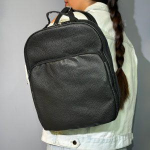 کیف دوشی و کوله پشتی زنانه و دخترانه رنگ مشکی کد C211