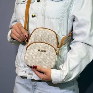 کیف دوشی و دستی زنانه و دخترانه مدل جلو زیپ کد C213