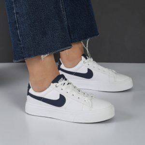 کفش و کتانی زنانه و دخترانه مدل نایک NIKE رنگ سفید مشکی کد M1108