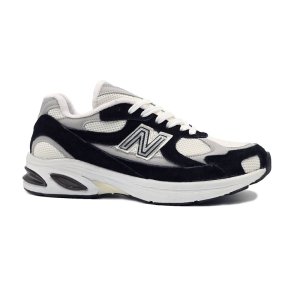 کفش و کتانی مردانه مدل نیوبالانس 2010 NEW BALANCE چرم طبیعی رنگ سفید مشکی کد 2081