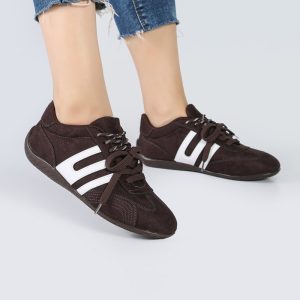 کفش و کتانی اسپرت زنانه و دخترانه مدل ونس ایت رنگ قهوه ای کد M2102