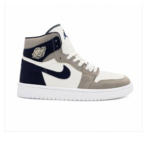 کفش و کتانی مردانه و زنانه ساقدار مدل NIKE JORDAN 1 رنگ سفید سرمه ای کد 2325
