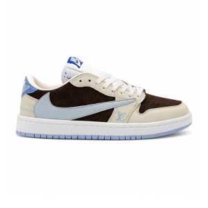 کفش و کتانی مردانه مدل نایک ترویس NIKE TRAVIS رنگ کرم آبی کد 30862