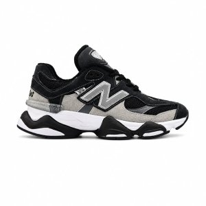 کفش و کتانی مردانه چرم طبیعی مدل نیوبالانس 9060 NEW BALANCE رنگ مشکی طوسی کد 4114