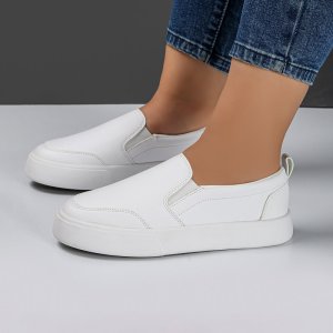 کفش ونس راحتی بغل بکش زنانه و دخترانه رنگ سفید کد 41215