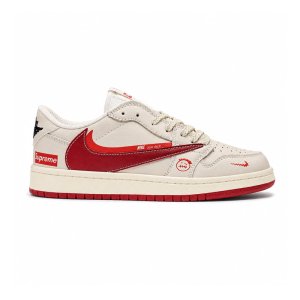 کفش و کتانی مردانه مدل نایک ترویس NIKE TRAVIS رنگ کرم قرمز کد 30955