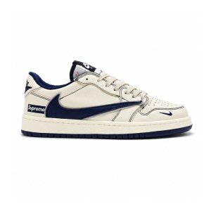 کفش و کتانی مردانه مدل نایک ترویس NIKE TRAVIS رنگ کرم سرمه ای کد 30956