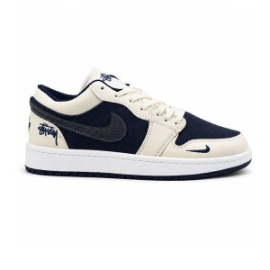 کفش و کتانی مردانه مدل نایک ترویس NIKE TRAVIS رنگ کرم سرمه ای کد 30957