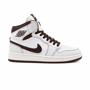 کفش و کتانی مردانه ساقدار مدل NIKE JORDAN 1 رنگ سفید قهوه ایی کد 2446