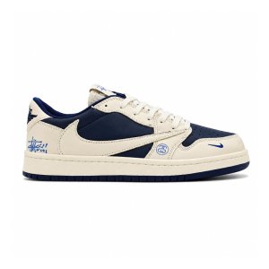 کفش و کتانی مردانه مدل نایک ترویس NIKE TRAVIS رنگ کرم سرمه ای کد 30880