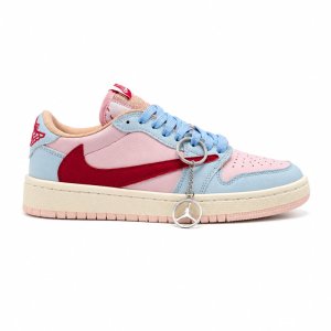 کفش و کتانی زنانه و دخترانه مدل نایک ترویس NIKE TRAVIS رنگ آبی صورتی کد 30961