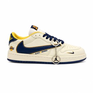 کفش و کتانی مردانه مدل نایک ترویس NIKE TRAVIS رنگ کرم سرمه ای کد 30952