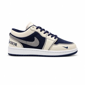 کفش و کتانی مردانه مدل NIKE AIR JORDAN 1 رنگ موکا سرمه ای کد 2322