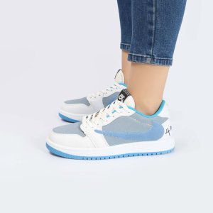 کفش و کتانی زنانه و دخترانه مدل نایک ترویس NIKE TRAVIS رنگ طوسی آبی کد 30520