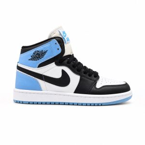 کفش و کتانی زنانه و دخترانه ساقدار مدل NIKE JORDAN 1 رنگ سفید آبی کد 21952