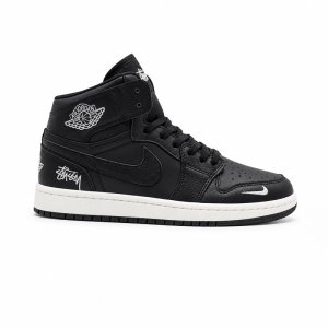کفش و کتانی مردانه ساقدار مدل NIKE JORDAN 1 رنگ مشکی کد 21852