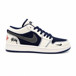 کفش و کتانی زنانه مدل NIKE JORDAN 1 رنگ موکا سرمه ای کد 41885