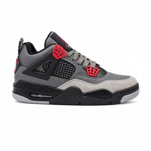 کفش و کتانی مردانه ساقدار مدل جردن NIKE AIR JORDAN 4 رنگ طوسی مشکی کد 2215